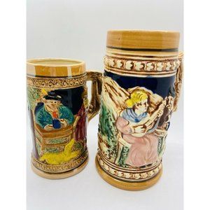 VINTAGE CERAMIC COLORFUL GERMAN STYLE BEER STEIN/M